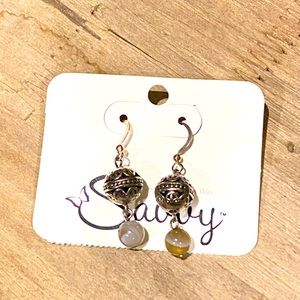 Botswana and  Bali Bead Drop Artisan Earrings